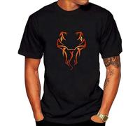 HE YE SHAN ZHA TIAO Randy Orton Logo Mens O Neck T Shirt Black XL Unisex 100% Cotton Short-Sleeve T-Shirts Black XL