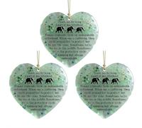 He2025 Souvenir de fraternité éléphant en céramique à suspendre pour sapin de Noël 2025, cadeau d'amitié inspirant pour sœurs et amis