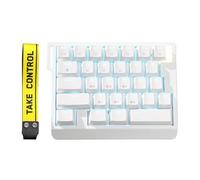 HE30 Clavier de jeu magnétique à déclenchement rapide, effet Hall à une main, RVB, HotSwap, actionnement réglable, 8 kHz, hyper rapide, mini joint macro, clavier mécanique ergonomique (blanc)