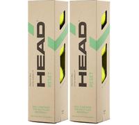 HEAD 4B Reset (4 Balles) Balle de Tennis, Jaune, One Size (Lot de 2)
