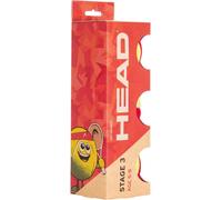 HEAD 578433, Balle de tennis sans pression, Play + Stay Stage 3, Rouge, Jaune, 48 pièces, Unisexe, Enfants