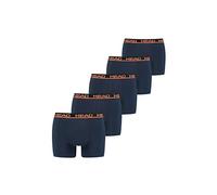 Head 881500001 Lot de 5 boxers pour homme Caban (Caban/orange), taille L, Caban/orange (012)