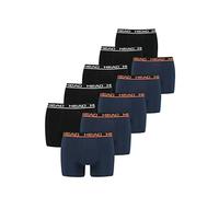 HEAD 891003001 Lot de 10 boxers basiques en coton stretch pour homme, Noir/bleu., M