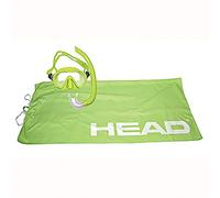 HEAD Adventure Junior Combo 4-in-1 Complete Snorkeling Diving Kit with Kid's Goggles, Snorkel, Microfiber Towel, and Carry Bag, Lime Green