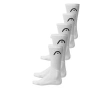 HEAD All Sports Chaussettes Crew, Blanc, 18-20 (Lot de 5) Mixte