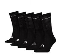 HEAD All Sports Crew Lot de 5 paires de chaussettes, Noir, 18-20