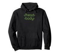 Head Body Code HTML Coder Web Developer Programming Blague Sweat à Capuche