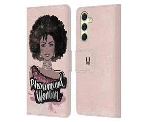 Head Case Designs Africain de Femme Phénoménal Féminisme Étui Portefeuille en Cuir Compatible avec Samsung Galaxy A54 5G