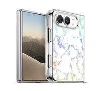 Head Case Designs Arc-en-Ciel Marbre Iridescent Coque en Gel [Protection de Qualité Militaire] Compatible avec Apple iPhone Duo Et Compatible avec MagSafe