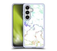 Head Case Designs Arc-en-Ciel Marbre Iridescent Coque en Gel [Protection de Qualité Militaire] Compatible avec Samsung Galaxy S24 5G Et Compatible avec MagSafe