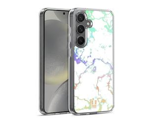 Head Case Designs Arc-en-Ciel Marbre Iridescent Coque en Gel [Protection de Qualité Militaire] Compatible avec Samsung Galaxy S24 5G Et Compatible avec MagSafe