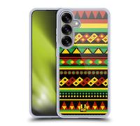 Head Case Designs Aztèque Couleur Rasta - Motifs Coque en Gel [Protection de Qualité Militaire] Compatible avec Samsung Galaxy S25+