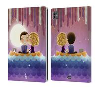 Head Case Designs Baiser Au Clair De Lune Rayonnant d'amour Étui Portefeuille en Cuir Compatible avec Apple iPad Pro 11 M4/M5 2024/2025