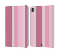 Head Case Designs Barbe À Papa Rayures Verticales Étui Portefeuille en Cuir Compatible avec Apple iPad Pro 13 M4 2024