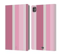 Head Case Designs Barbe À Papa Rayures Verticales Étui Portefeuille en Cuir Compatible avec Apple iPad Pro 11 M4 2024