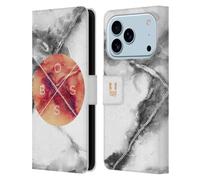 Head Case Designs Boss Marble Trend Étui portefeuille en cuir compatible avec Apple iPhone 17 Pro
