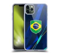 Head Case Designs Brésil Brésilien Brasil Drapeaux Kit Football Coque en Gel [Protection de Qualité Militaire] Compatible avec Apple iPhone 11 Pro Max Et Compatible avec MagSafe