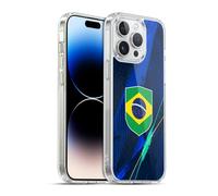 Head Case Designs Brésil Brésilien Brasil Drapeaux Kit Football Coque en Gel [Protection de Qualité Militaire] Compatible avec Apple iPhone 14 Pro Max Et Compatible avec MagSafe