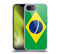 Head Case Designs Brésil Brésilien Drapeau du Brésil Drapeaux de Pays Coque en Gel [Protection de Qualité Militaire] Compatible avec Apple iPhone 16e Et Compatible avec MagSafe