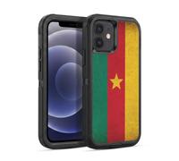 Head Case Designs Cameroun Camerounais Vintage Drapeaux du Monde Football Étui Antichoc Ultra-Blindé Compatible avec Apple iPhone 12 / iPhone 12 Pro