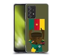 Head Case Designs Cameroun Enthousiaste du Football Coque en Gel [Protection de Qualité Militaire] Compatible avec Galaxy A52 / A52s / 5G (2021)