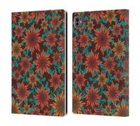 Head Case Designs Cannelle Ornements Botaniques Étui Portefeuille en Cuir Compatible avec Apple iPad Pro 11 M4 2024
