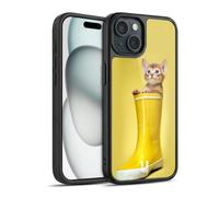 Head Case Designs Chat Abyssin dans Une Botte Animaux Drôles Coque en Gel renforcée [Protection de Qualité Militaire] Compatible avec Apple iPhone 15