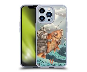 Head Case Designs Chat Et Poisson Fantaisies Animales Coque en Gel [Protection de Qualité Militaire] Compatible avec Apple iPhone 13 Pro Et Compatible avec MagSafe