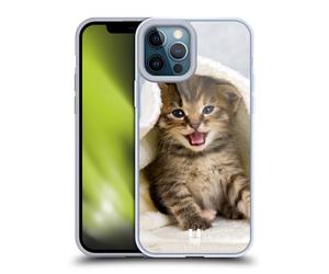 Head Case Designs Chaton dans Serviette Chaude Chats Coque en Gel [Protection de Qualité Militaire] Compatible avec Apple iPhone 12 Pro Max Et Compatible avec MagSafe