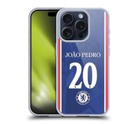 Head Case Designs Chelsea FC João Pedro 2025/26 Players Home Kit 2nd Group Coque en Gel [Qualité Militaire] Compatible avec Apple iPhone 15 Pro Et Compatible avec MagSafe