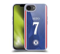 Head Case Designs Chelsea FC Pedro NETO 2025/26 Players Home Kit 1st Group Coque en Gel [Qualité Militaire] Compatible avec Apple iPhone 16e Et Compatible avec MagSafe
