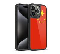 Head Case Designs China Chinese Drapeaux de Pays 1 Coque en Gel renforcée [Protection de Qualité Militaire] Compatible avec Apple iPhone 15 Pro