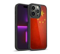 Head Case Designs China Chinese Drapeaux de Pays Grunge 1 Coque en Gel renforcée [Protection de Qualité Militaire] Compatible avec Apple iPhone 14 Pro