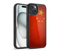 Head Case Designs China Chinese Drapeaux de Pays Grunge 1 Coque en Gel renforcée [Protection de Qualité Militaire] Compatible avec Apple iPhone 15