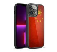 Head Case Designs China Chinese Drapeaux de Pays Grunge 1 Coque en Gel renforcée [Protection de Qualité Militaire] Compatible avec Apple iPhone 13 Pro Max