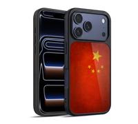 Head Case Designs China Chinese Drapeaux de Pays Grunge 1 Coque en Gel renforcée [Protection de Qualité Militaire] Compatible avec Apple iPhone 17 Pro