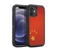 Head Case Designs Chine Chinois Zhongguo Drapeaux Vintage Football Étui Antichoc Ultra-Blindé Compatible avec Apple iPhone 12 / iPhone 12 Pro