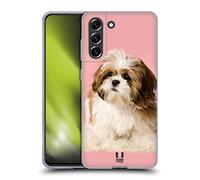 Head Case Designs Chiot De Shih Tzu Races Canines Populaires Coque en Gel [Protection de Qualité Militaire] Compatible avec Samsung Galaxy S21 FE 5G