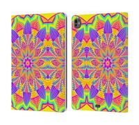 Head Case Designs Citron De Soleil Mandala Fleurs Étui Portefeuille en Cuir Compatible avec Apple iPad Pro 13 M4 2024