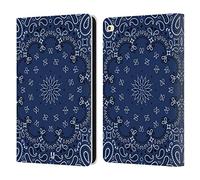 Head Case Designs Classique Bleu Bandana Cachemire Classique Étui Portefeuille en Cuir Compatible avec Apple iPad Air 2 (2014)
