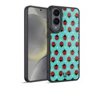 Head Case Designs Coccinelle Cyan Vie d'une Coccinelle Coque en Gel renforcée [Protection de Qualité Militaire] Compatible avec Samsung Galaxy S25 Edge