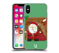 Head Case Designs Coin du Feu Les Mésaventures de Père Noël Coque en Gel [Protection de Qualité Militaire] Compatible avec Apple iPhone X/iPhone XS Et Compatible avec MagSafe
