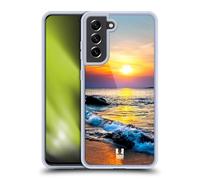 Head Case Designs Coucher du Soleil Coloré sur La Mer Beauté Plage Coque en Gel Doux Compatible avec Samsung Galaxy S21 FE 5G