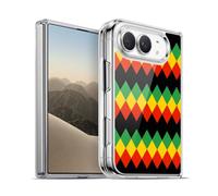 Head Case Designs Diamant Couleur Rasta - Motifs Coque en Gel [Protection de Qualité Militaire] Compatible avec Apple iPhone Duo Et Compatible avec MagSafe