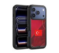 Head Case Designs Dinde Turc Turquie Turc Drapeaux Kit Football Étui Antichoc Ultra-Blindé Compatible avec Apple iPhone 17 Pro