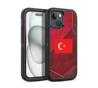 Head Case Designs Dinde Turc Turquie Turc Drapeaux Kit Football Étui Antichoc Ultra-Blindé Compatible avec Apple iPhone 15