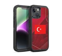 Head Case Designs Dinde Turc Turquie Turc Drapeaux Kit Football Étui Antichoc Ultra-Blindé Compatible avec Apple iPhone 14