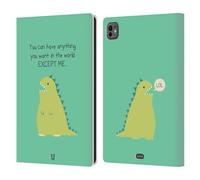 Head Case Designs Dino Éteint Petites Doses D'Absurdités Et Incohérence Étui Portefeuille en Cuir Compatible avec Apple iPad Pro 11 M4 2024