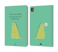 Head Case Designs Dino Éteint Petites Doses D'Absurdités Et Incohérence Étui Portefeuille en Cuir Compatible avec Apple iPad Pro 13 M4 2024