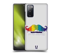 Head Case Designs Égouttement d'arc-en-Ciel Moustache d'arc-en-Ciel Coque Dure pour l'arrière Compatible avec Samsung Galaxy S20 FE / 5G